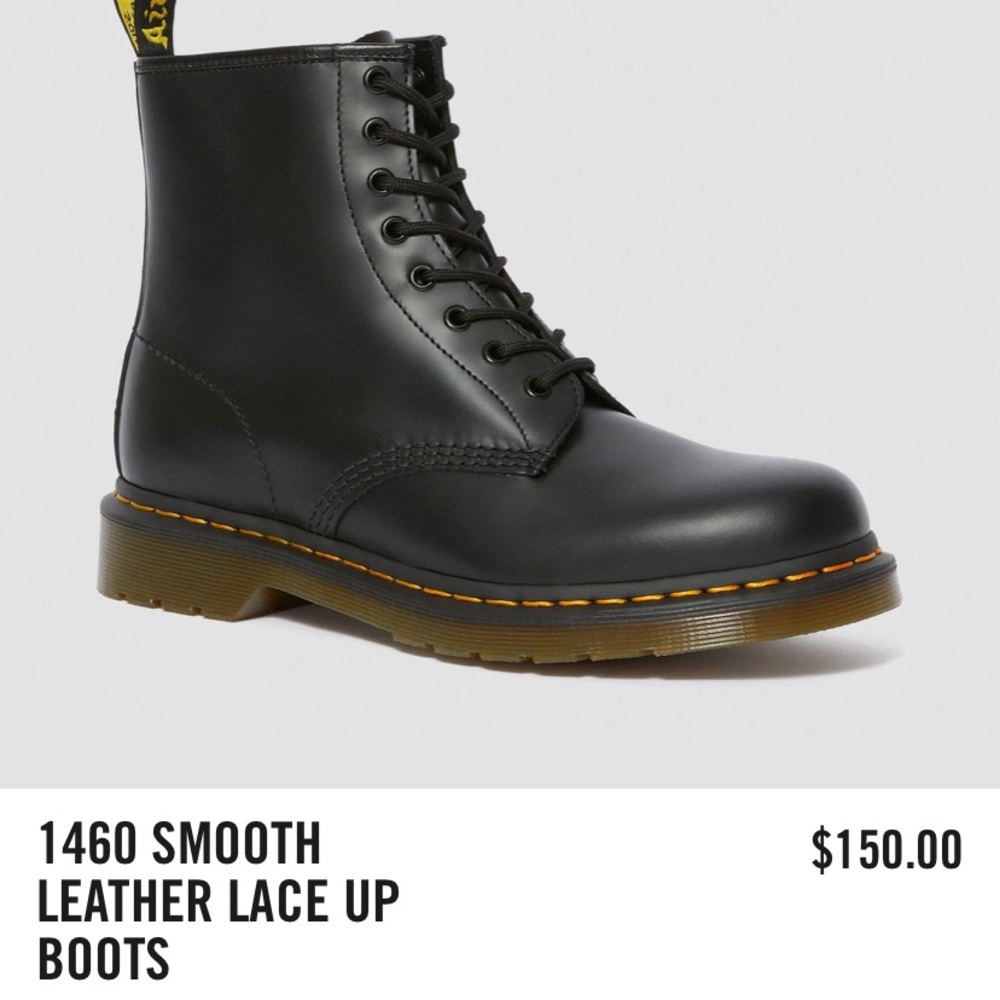 New Dr Martens 1460 smooth black size 12 US